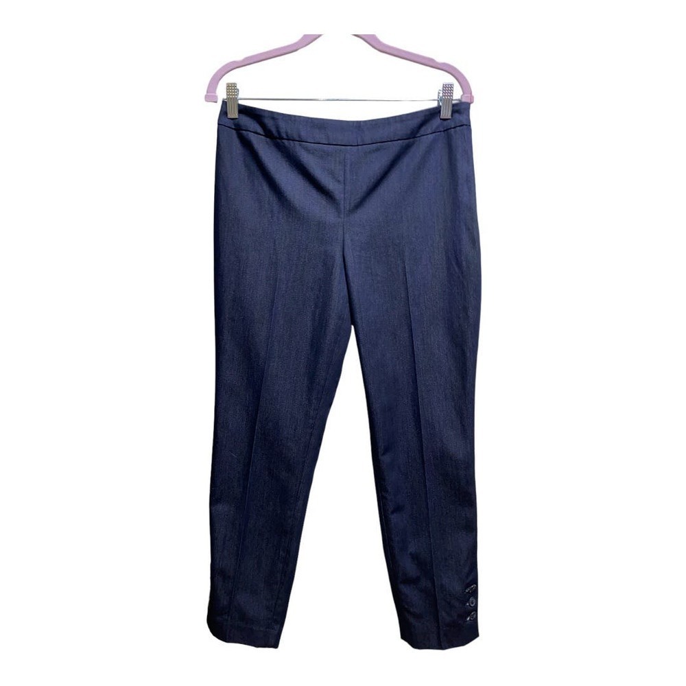 Blue Jean slacks Catham Ankle By Talbots size 6P Side zipper, buttons on ankle.